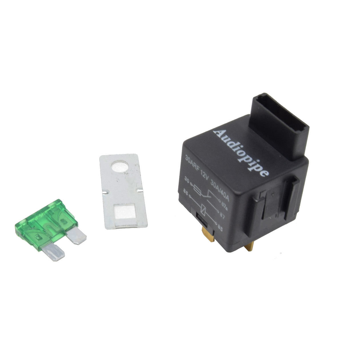 25-Pack 12V 5-Pin Relay with Built in Fuse 30A/40A Auto Metal Mounting Tab SPST