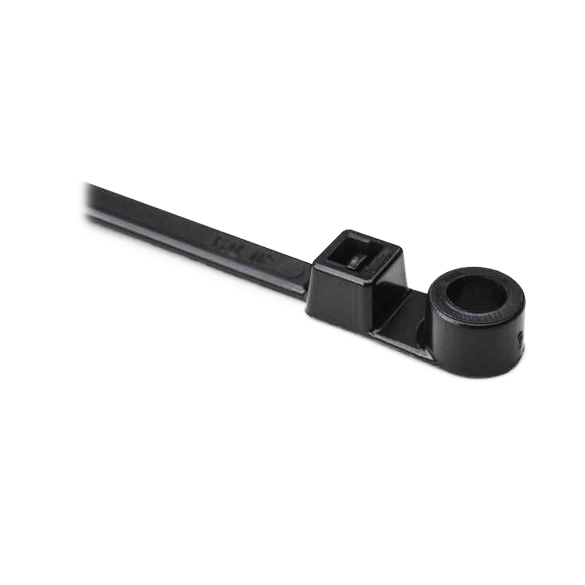 500 Pieces 8" Screw Down Zip Ties Mounting Hole Nylon 50 Lbs Test Black