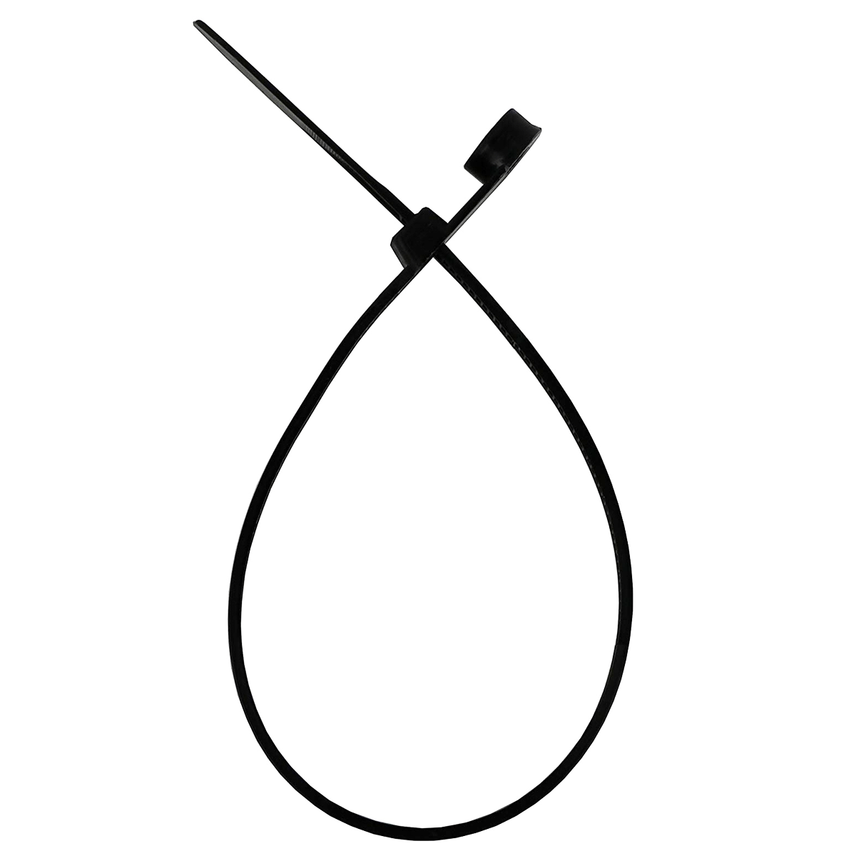 500 Pieces 8" Screw Down Zip Ties Mounting Hole Nylon 50 Lbs Test Black