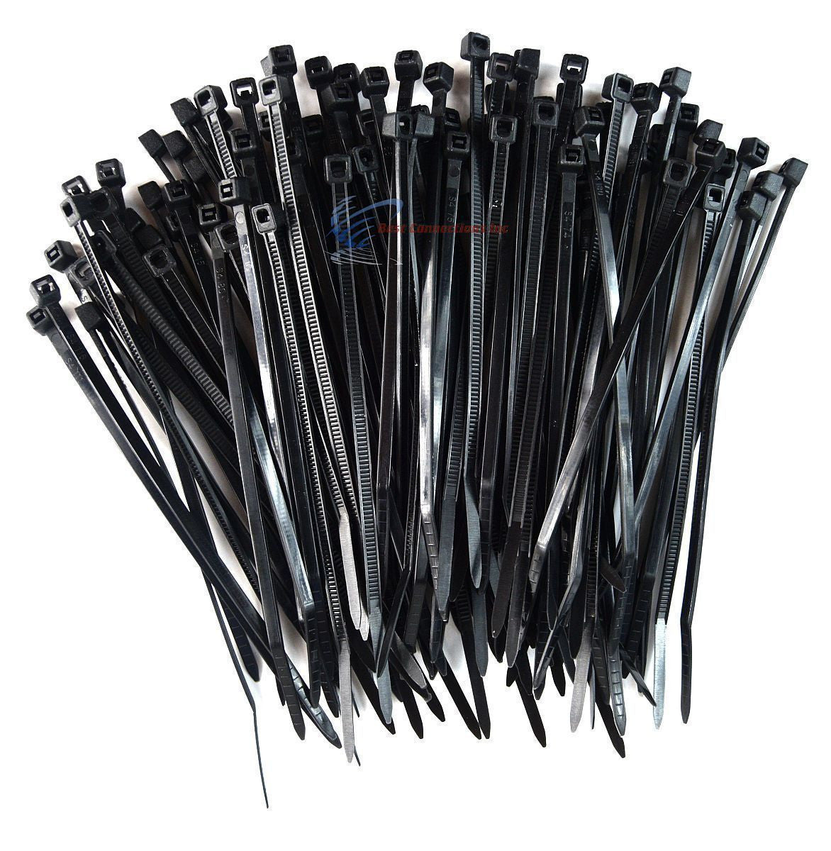 Best Connections 4" inch Black Nylon Zip Ties Wire Cables 500 Pieces 18 Lbs Tensile