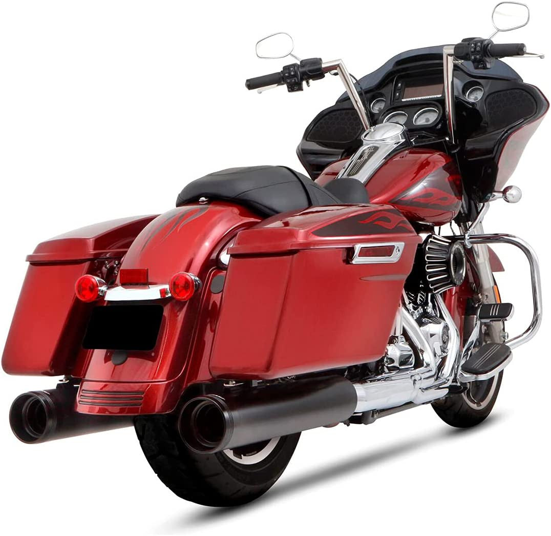 Rinehart Racing DBX45 Black 4.5" Slip-On Mufflers with Black Slash End Caps & DBX Baffles 2017-Newer Harley Touring Models