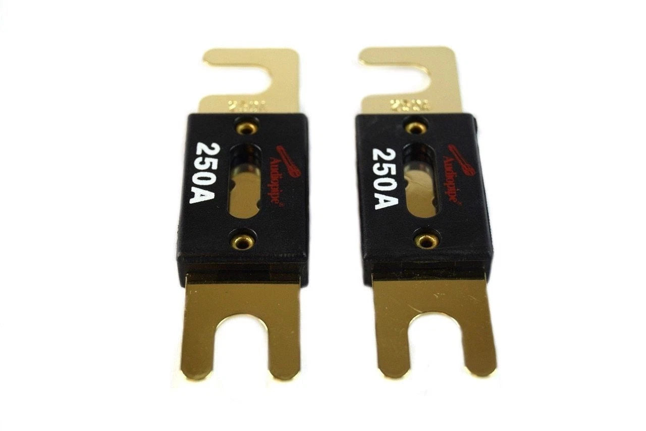 Audiopipe 4 Pcs 250 Amp ANL Fuses Gold Plated Blister Pack Car Audio Stereo