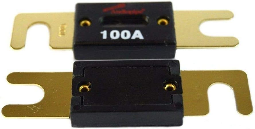 Audiopipe 1 pair 100 Amp ANL Fuses Gold Plated Blister Fuses Car Audio Stereo