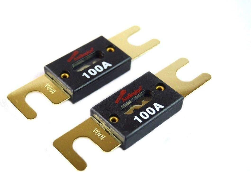 Audiopipe 1 pair 100 Amp ANL Fuses Gold Plated Blister Fuses Car Audio Stereo