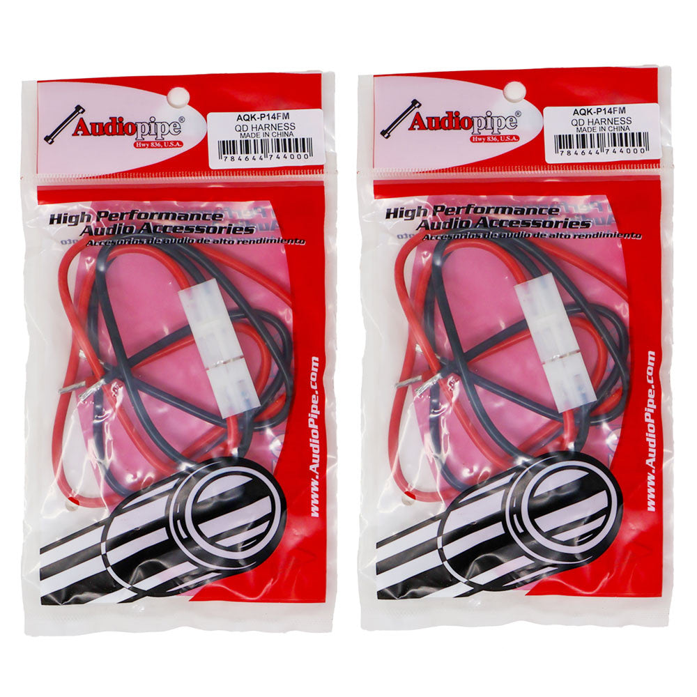 2 Pack 14 GA Gauge 2 Pin Male/Female Terminals Quick Disconnect Harness Polarized Wire Auto Solar