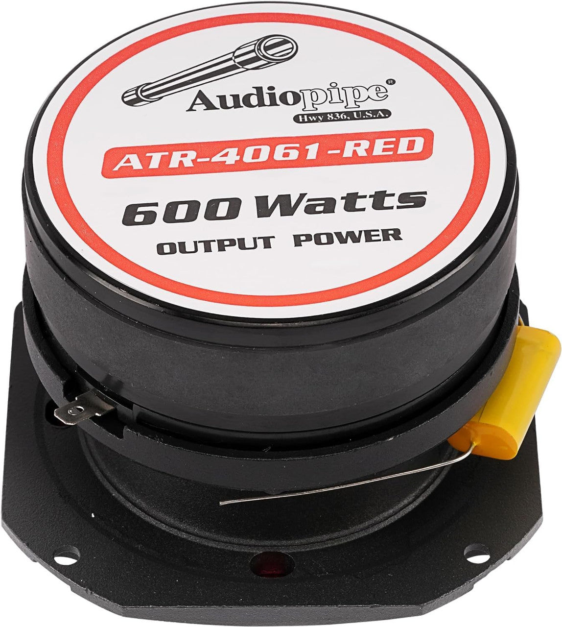 AUDIOPIPE ATR-4061-RED HEAVY-DUTY 2” 300W RMS TITANIUM PRO TWEETER RED (SINGLE)