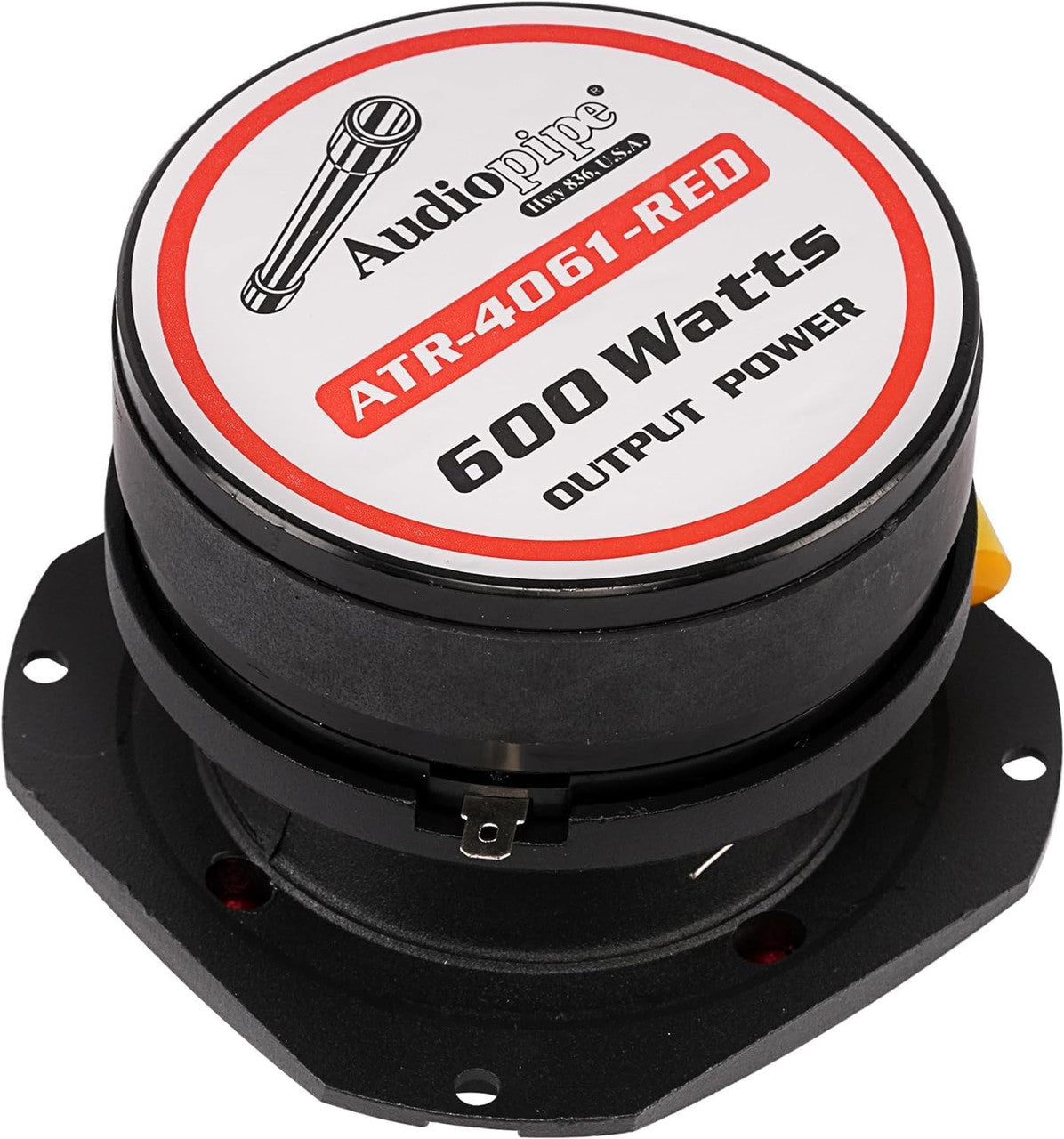 AUDIOPIPE ATR-4061-RED HEAVY-DUTY 2” 300W RMS TITANIUM PRO TWEETER RED (SINGLE)