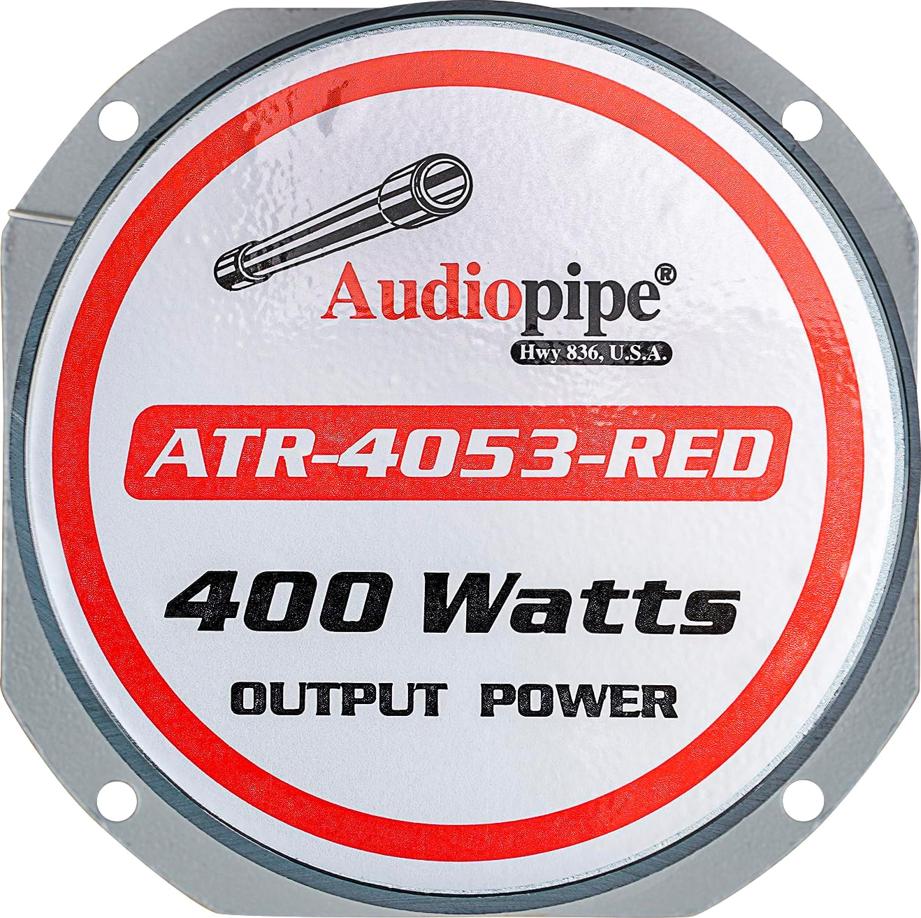 Audiopipe ATR-4053 Heavy Duty Eye Candy Bullet Red Tweeters 400W 4-8 Ohm