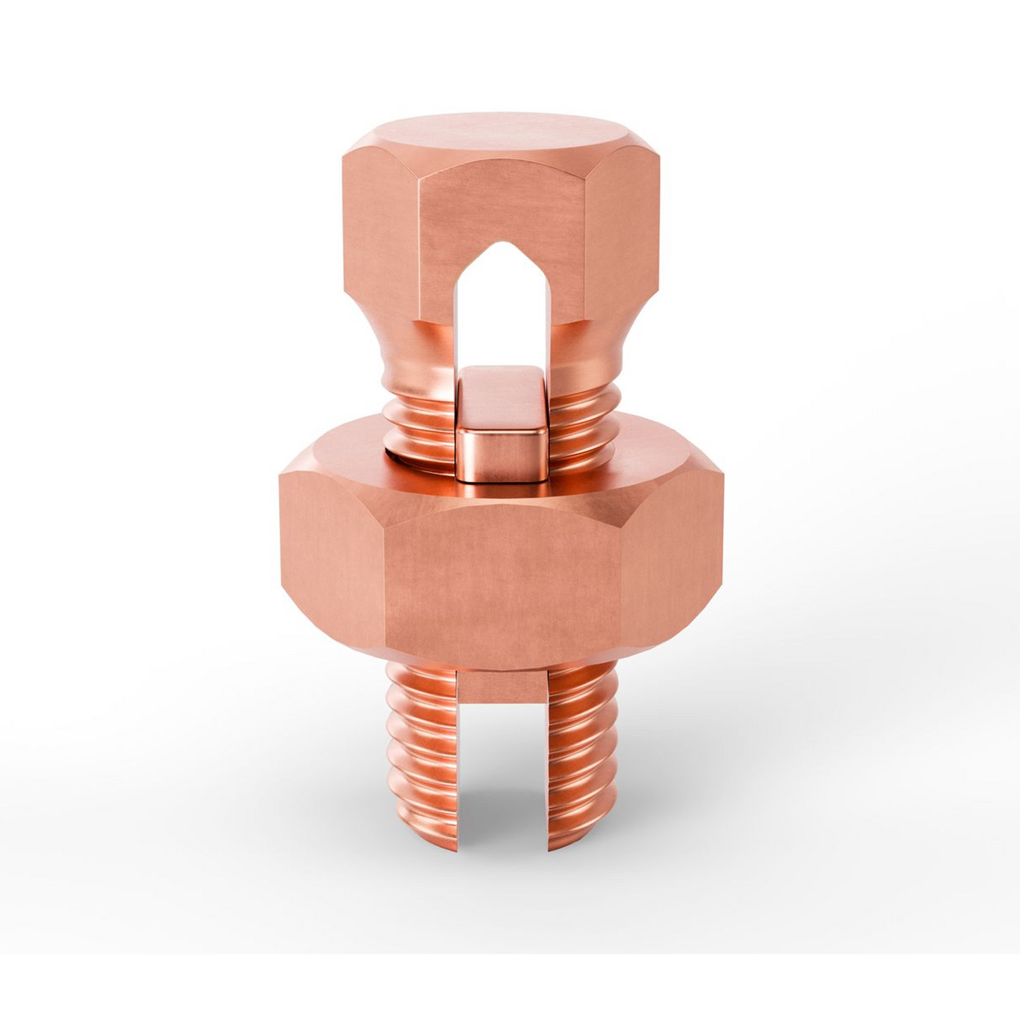 BEST CONNECTIONS 50 Pack High Strength Copper Split Bolt Connectors 4 Gauge to 8 Gauge for Solid Wire
