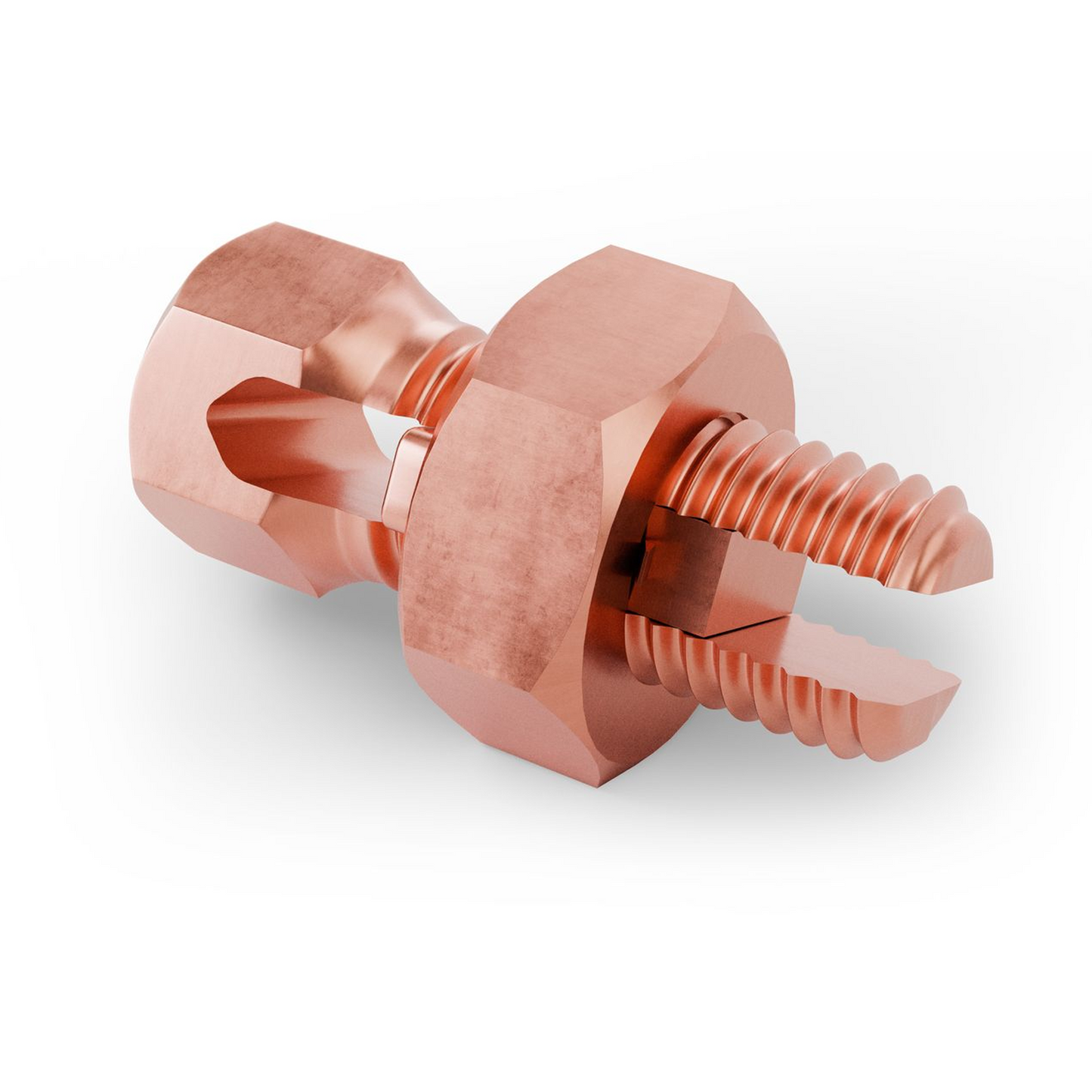 BEST CONNECTIONS 50 Pack High Strength Copper Split Bolt Connectors 4 Gauge to 8 Gauge for Solid Wire