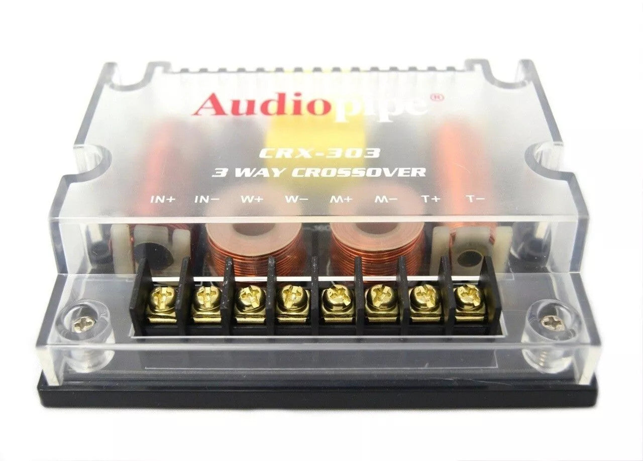 4 Pack 4 Ohm 3 Way Peak Crossover 300 Watts Passive Car Audio Signal Processor CRX-303