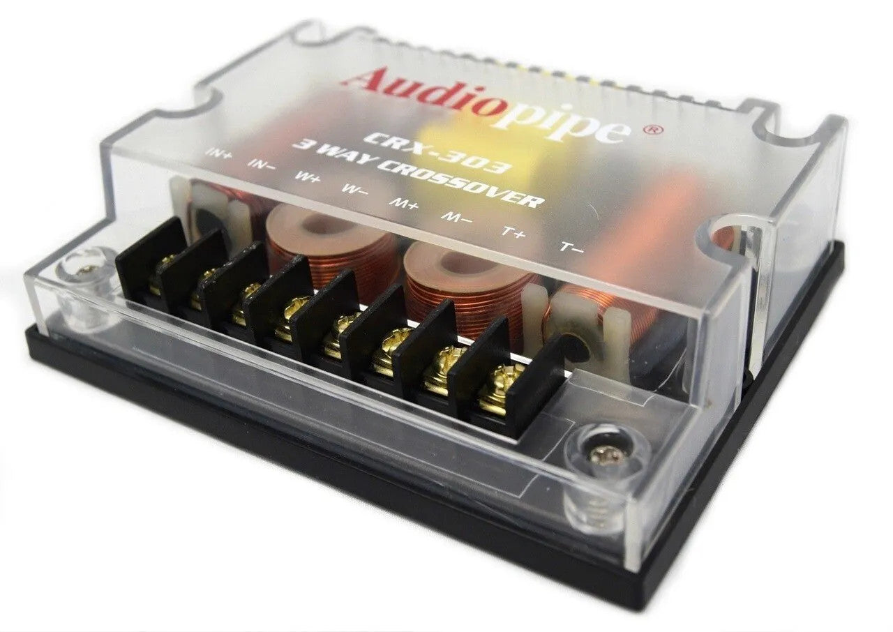 4 Pack 4 Ohm 3 Way Peak Crossover 300 Watts Passive Car Audio Signal Processor CRX-303