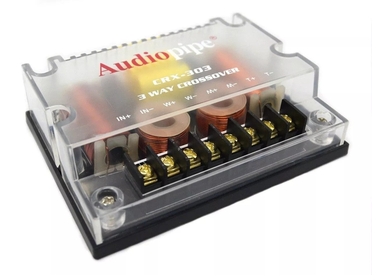 4 Pack 4 Ohm 3 Way Peak Crossover 300 Watts Passive Car Audio Signal Processor CRX-303