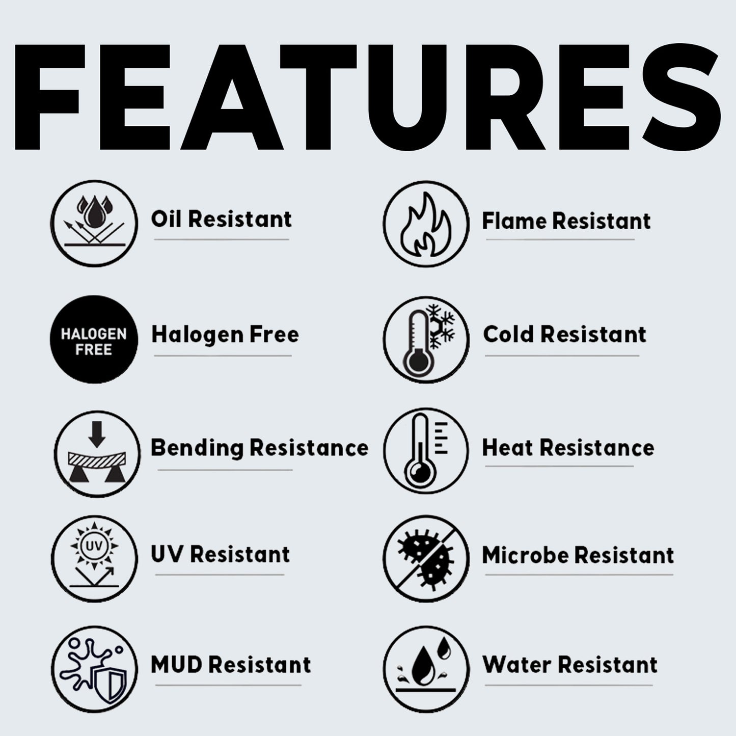 BEST CONNECTIONS 1/0 Ga 25 ft Black Translucent Power & Ground Electrical Auto Wire