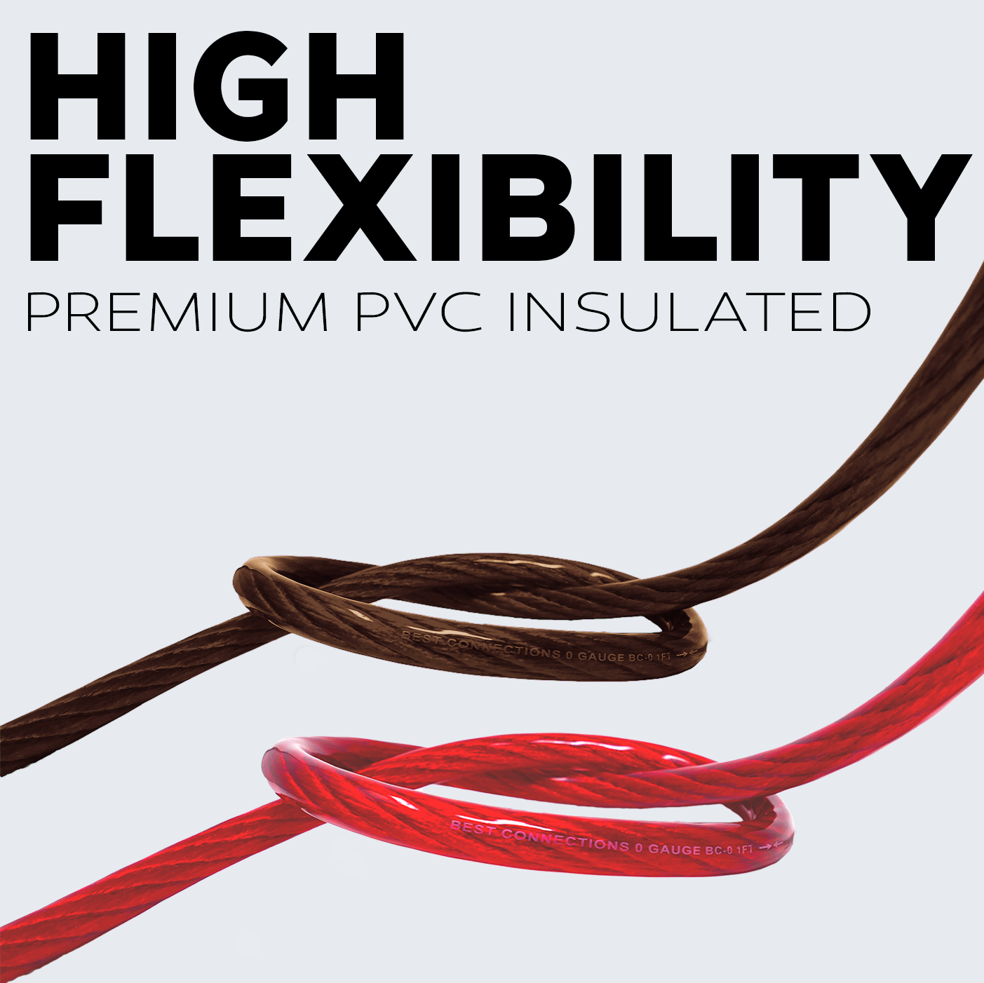 BEST CONNECTIONS 1/0 Ga 25 ft Black Translucent Power & Ground Electrical Auto Wire