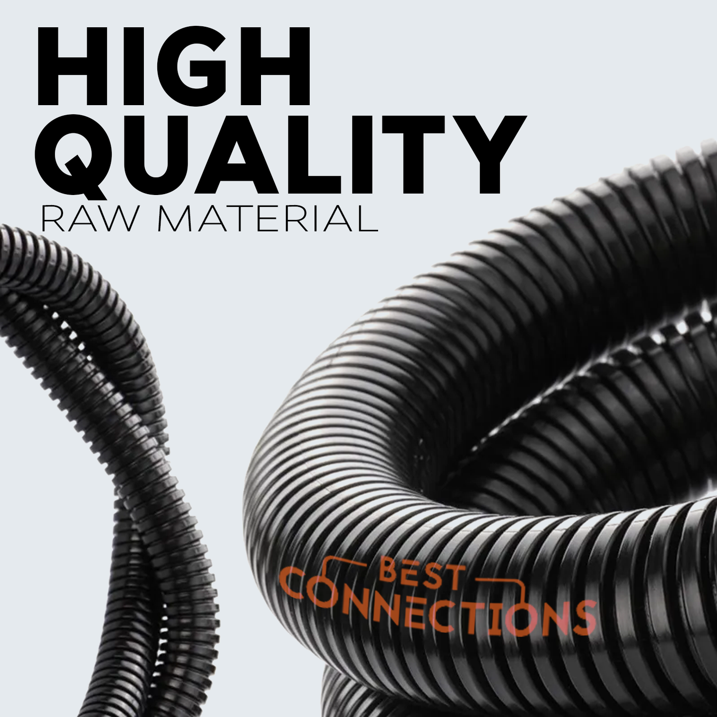 1/2" X 100 ft Split Wire Loom Convoluted Tubing Split Cable Sleeves Automotive Home Industrial Black