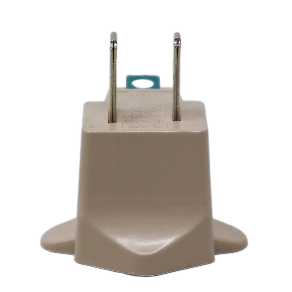5 Pack 3 to 2 prong Polarized Grounding AC Power Plug Adapter ETL RATED BEIGE