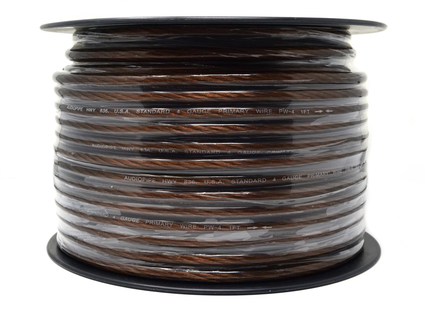 Audiopipe 4 Ga GPT Power Wire Primary Ground 250 FT Black Cable Car Audio Amplifier