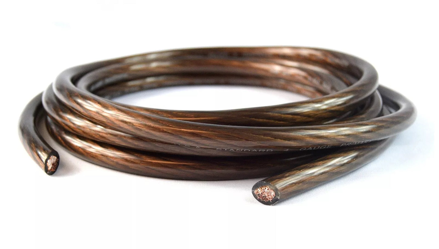 Audiopipe 4 Ga GPT Power Wire Primary Ground 250 FT Black Cable Car Audio Amplifier