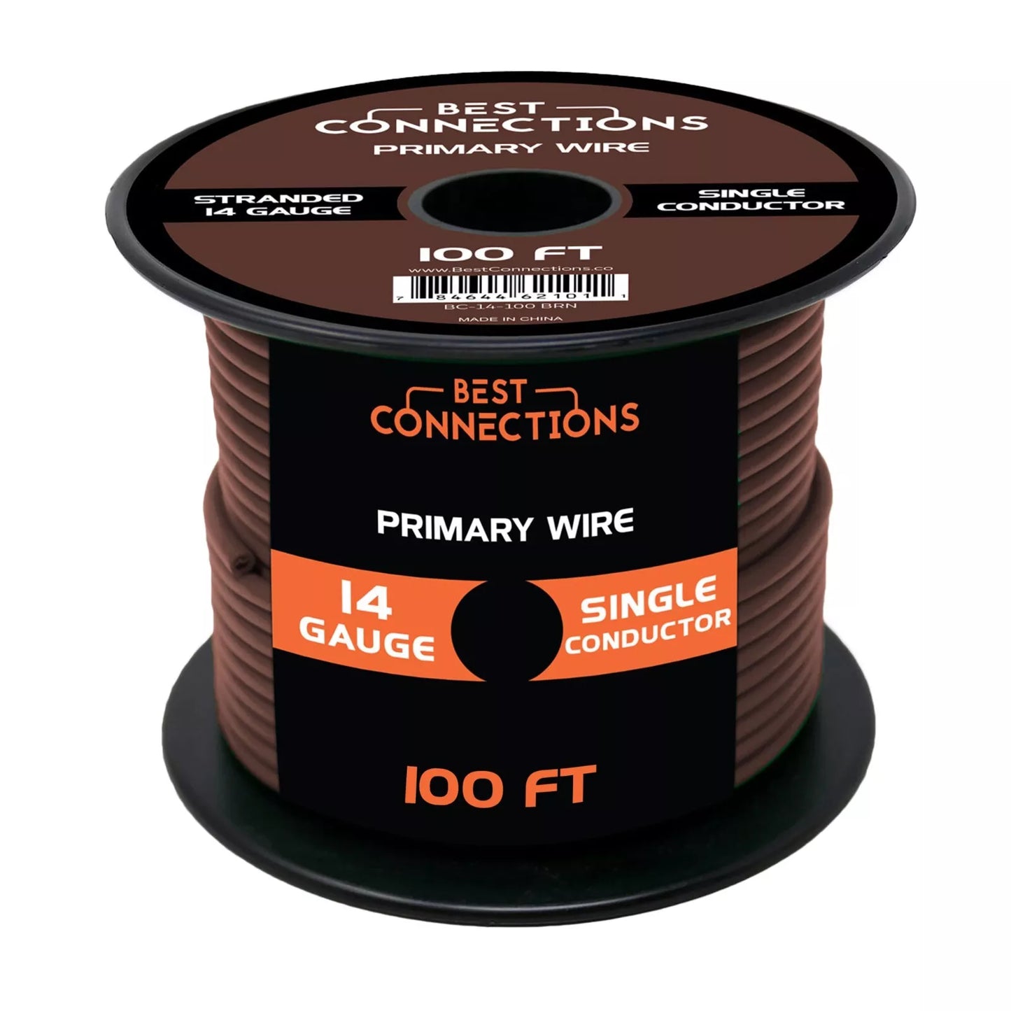 14 Gauge Car Audio Primary Wire (100ft–Brown)– Remote, Power/Ground Electrical