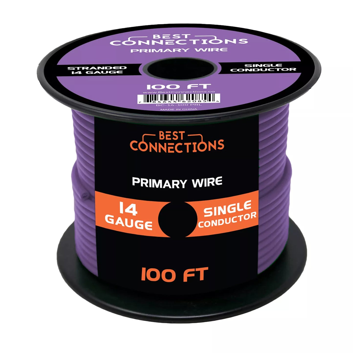 14 Gauge Car Audio Primary Wire (100ft–Purple)– Remote, Power/Ground Electrical
