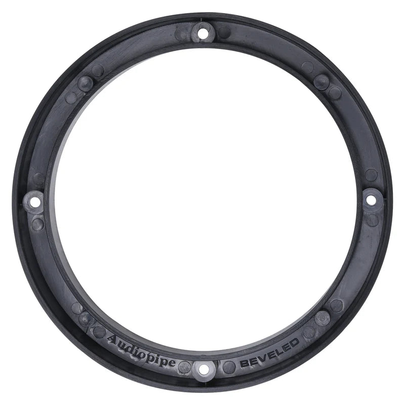 Audiopipe 4 Piece Set 6.5" Plastic Beveled Speaker Spacer Rings - Subwoofer Mid Range Custom Installation Mounting Adapter