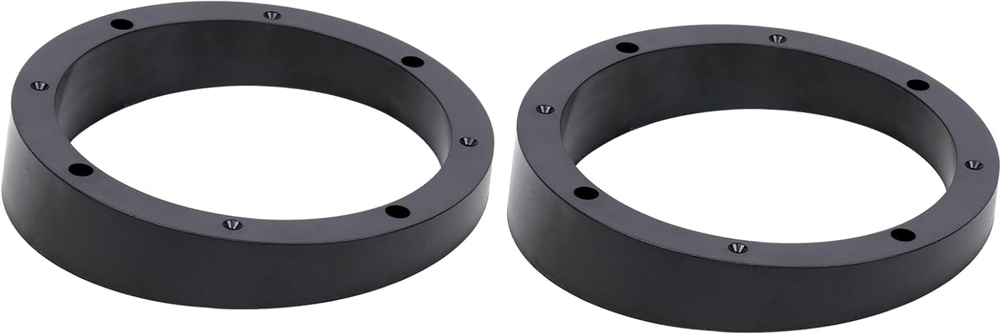 Audiopipe 4 Piece Set 6.5" Plastic Beveled Speaker Spacer Rings - Subwoofer Mid Range Custom Installation Mounting Adapter