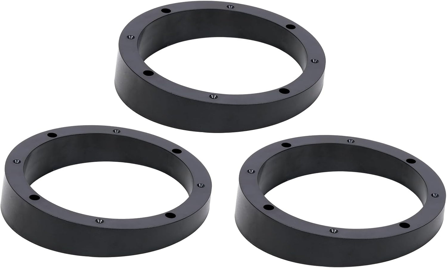 Audiopipe 6 Piece Set 6.5" Plastic Beveled Speaker Spacer Rings - Subwoofer Mid Range Custom Installation Mounting Adapter
