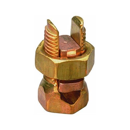 BEST CONNECTIONS 100 Pcs High Strength Copper Split Bolt Connectors 4 Gauge to 8 Gauge Solid Wire