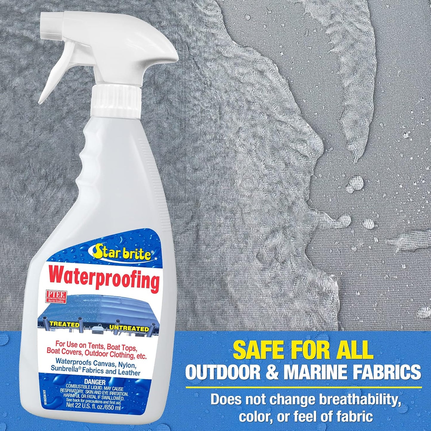 Waterproofing With PTEF 22oz Marine Fabric Cleaning Supply Star Brite 81922