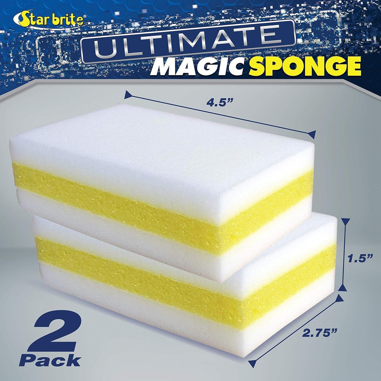 StarBrite Magic Sponge Scuff & Streak Eraser Cleaner 18 Pieces Display - 2 Pack