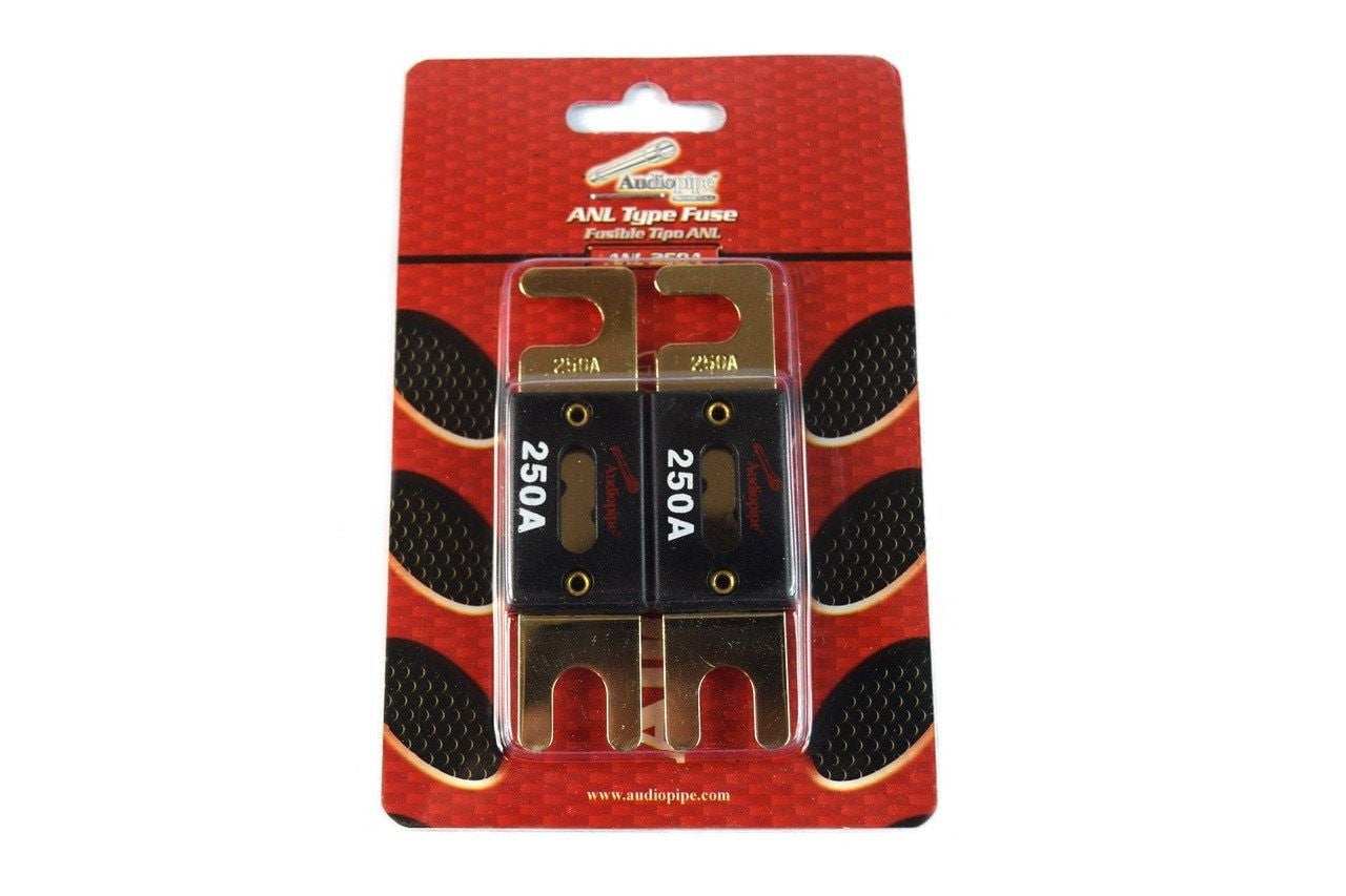 Audiopipe 4 Pcs 250 Amp ANL Fuses Gold Plated Blister Pack Car Audio Stereo