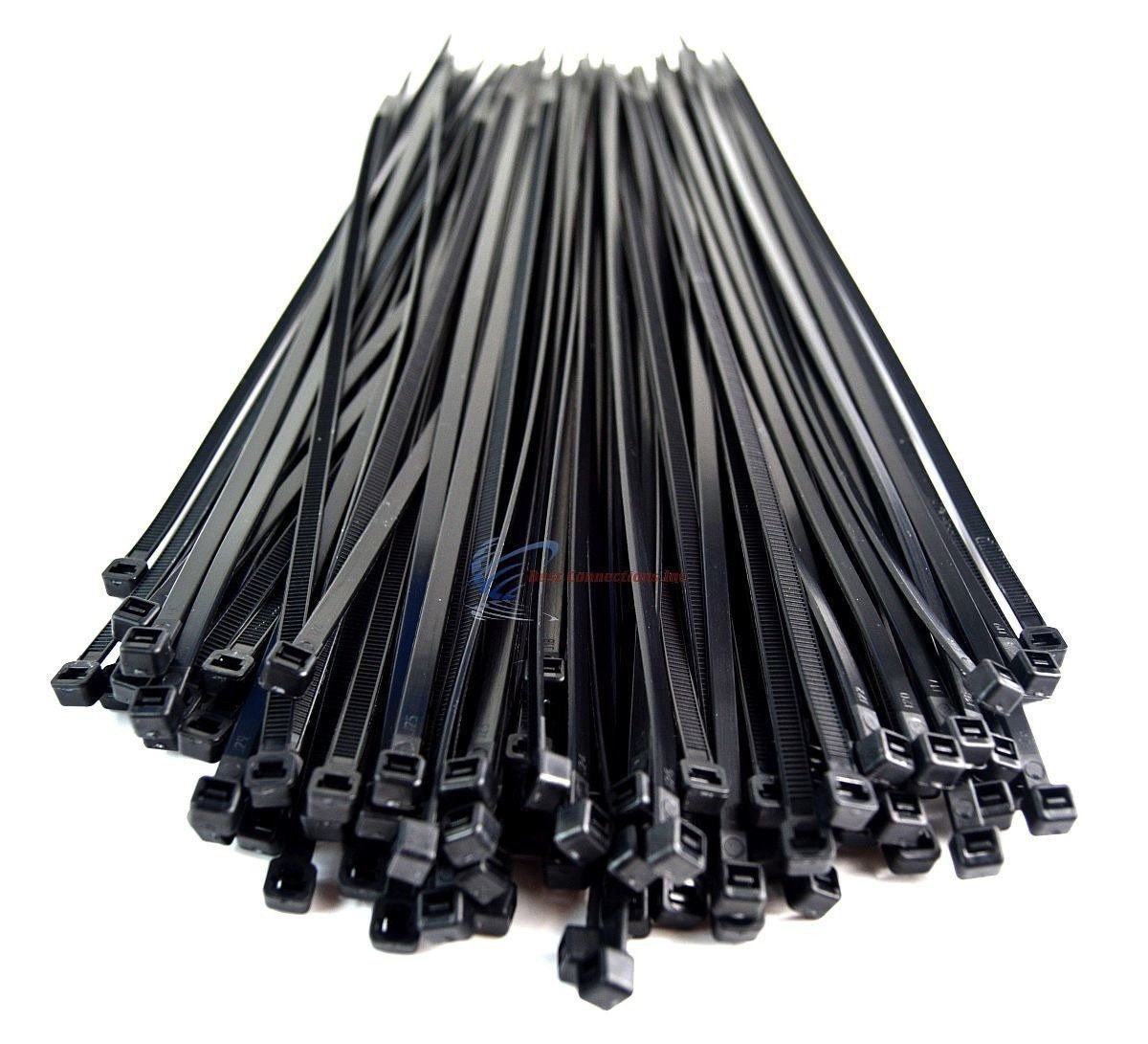 Best Connections 500 Pcs 11" Inch Black Nylon Cable Zip Ties 50 Lbs Tensile Strength Heavy Duty