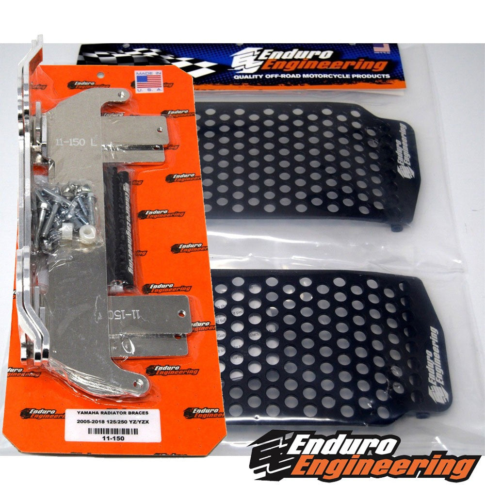 Enduro Engineering Radiator Braces & Guards Combo for 05-19 Yamaha 125/250 YZ/YZX