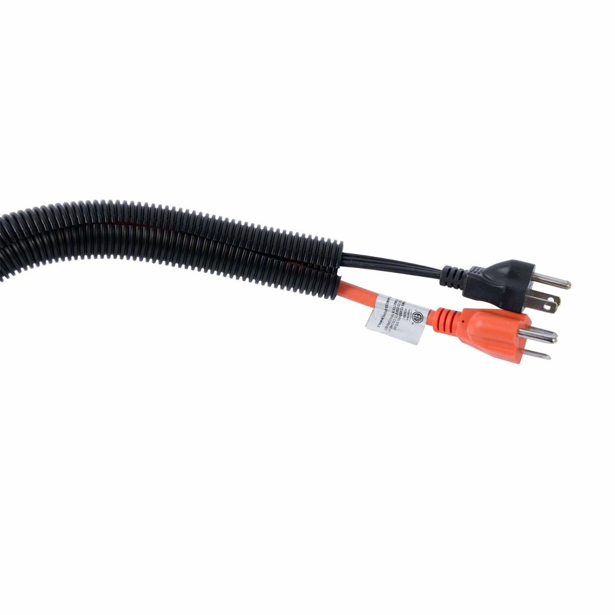 Best Connections 100 Ft 1" Split Wire Loom Tubing - 100 Pcs 7" Nylon Zip Ties Combo (Black)