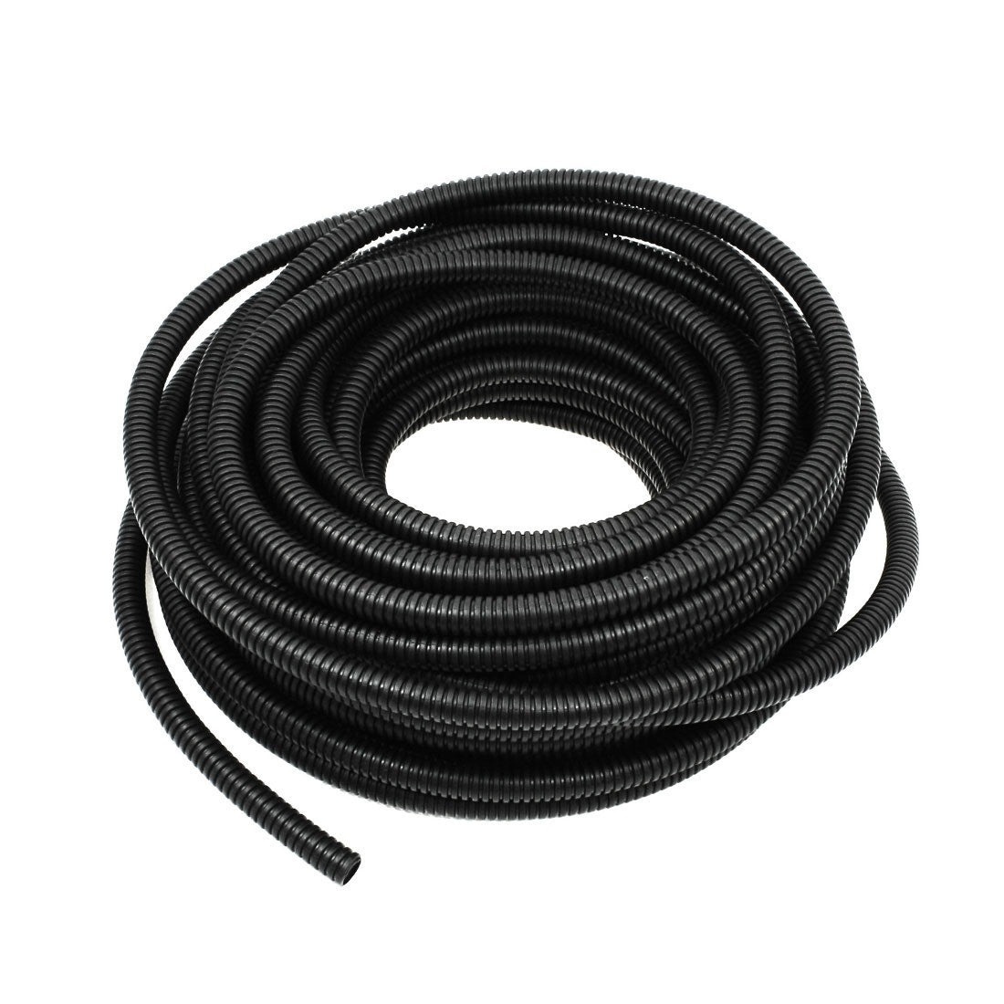 Best Connections 100 Ft 1/4" Split Wire Loom Tubing - 100 Pcs 4" Nylon Zip Ties Combo (Black)