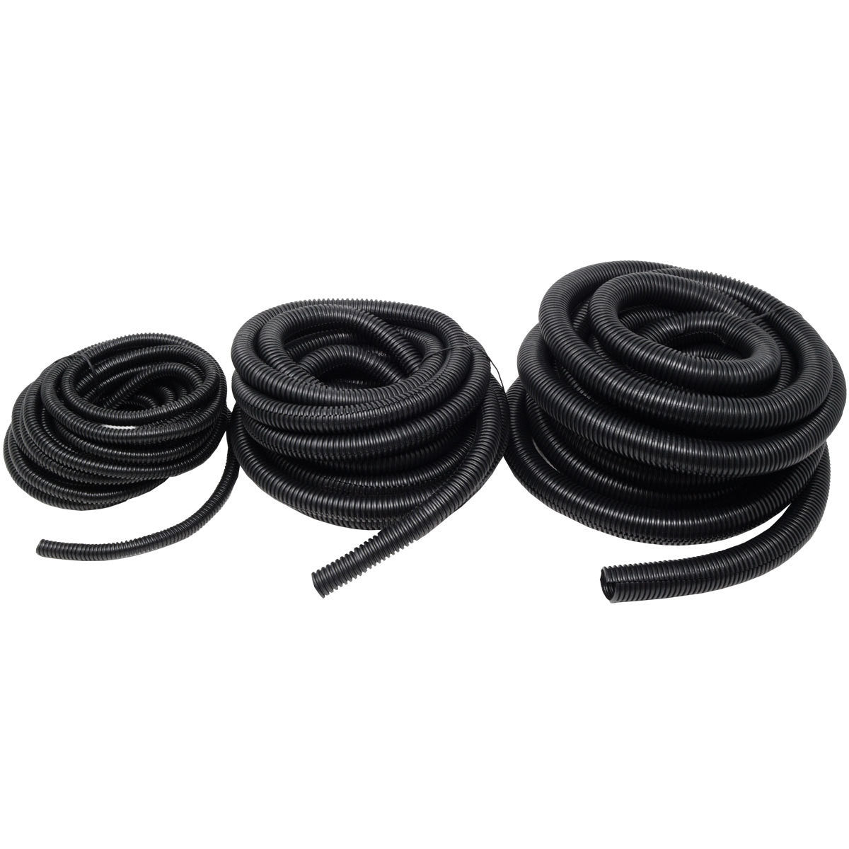 Split Loom 1/4" 1/2" 3/4" Black 20 Ft Wire Harness Wrap Cover Sleeve Conduit