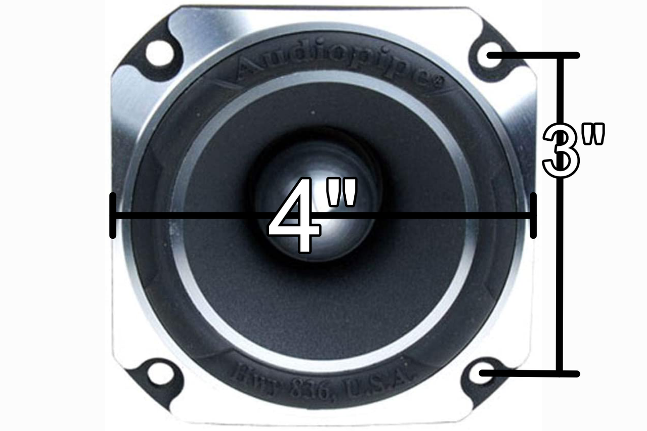 2" 600 WATTS HEAVY DUTY TITANIUM SUPER TWEETER CAR AUDIO LOUD AUDIOPIPE ATR-4061