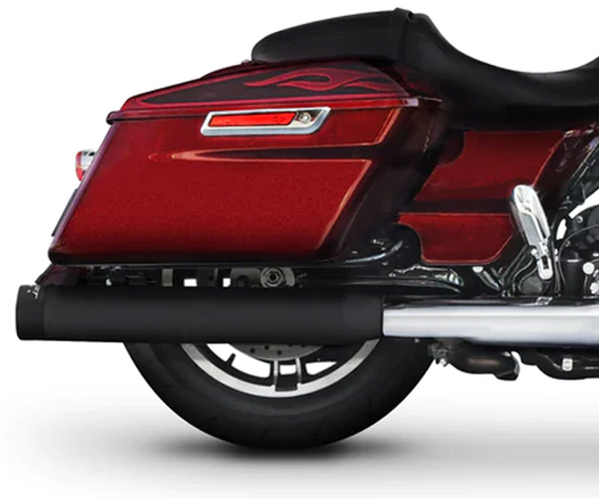Copy of Rinehart Racing DBX40 4" Slip-On Mufflers Black with Black End Caps for 1995-2016 H-D Touring models - 500-0163