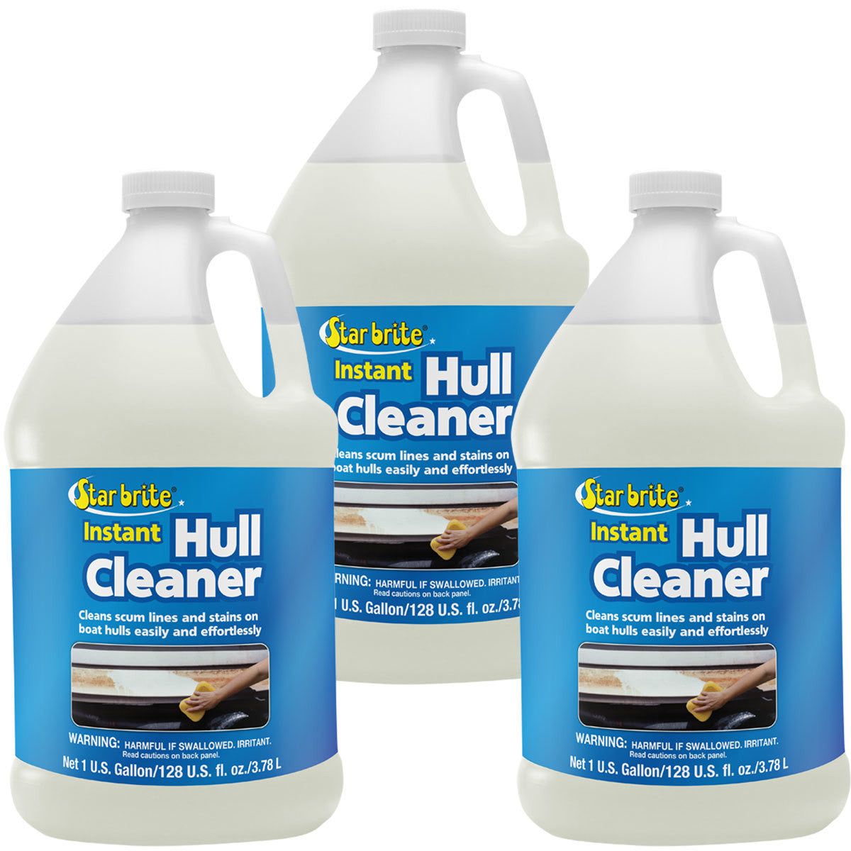3-Pack Star Brite Instant Hull Cleaner 1 Gal. Cleans Boat Scum Lines and Stains