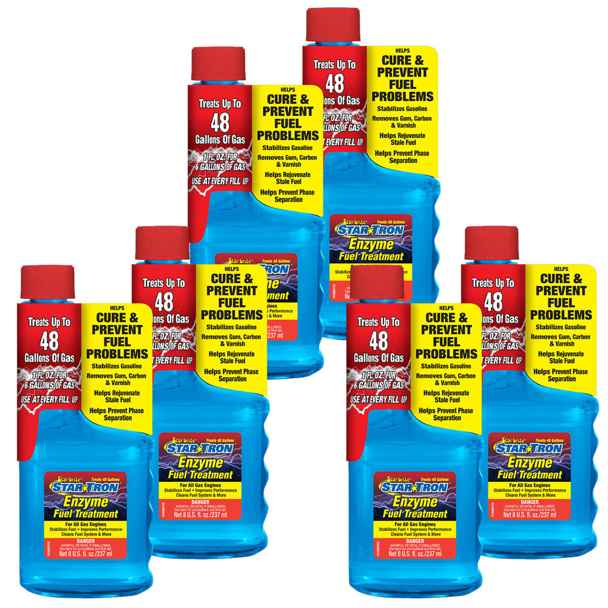 6-Pack Star Tron 8oz SEF Gasoline Additive Classic Gas Formula Star Brite 14308