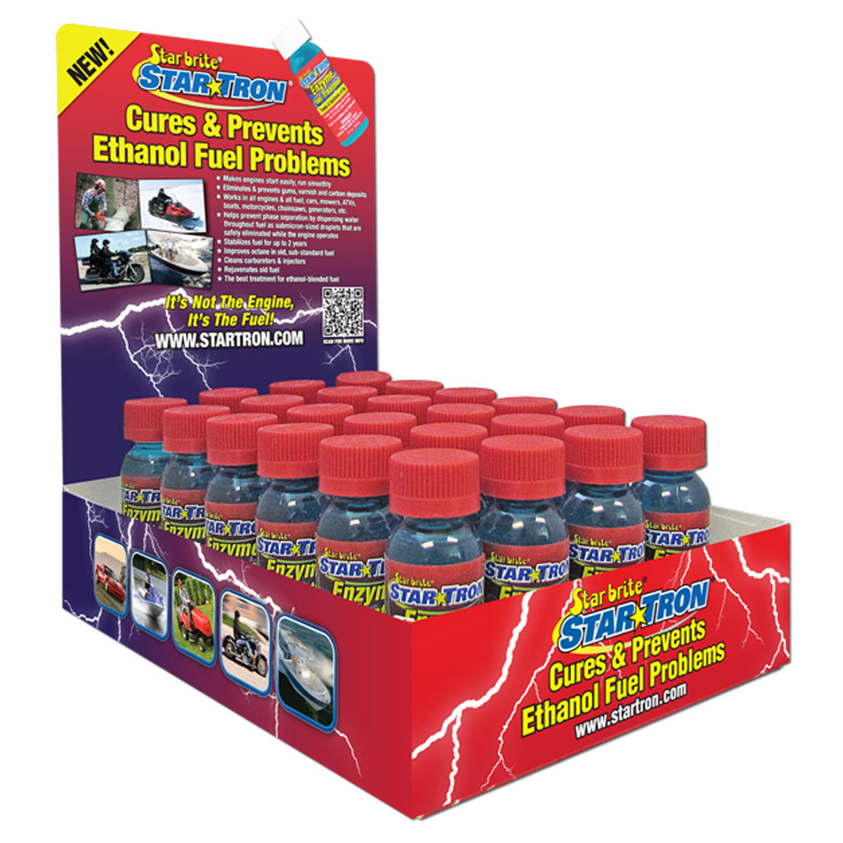 Star Tron Enzyme Fuel Treatment 24 Pack Display Small Engine Formula 1 oz