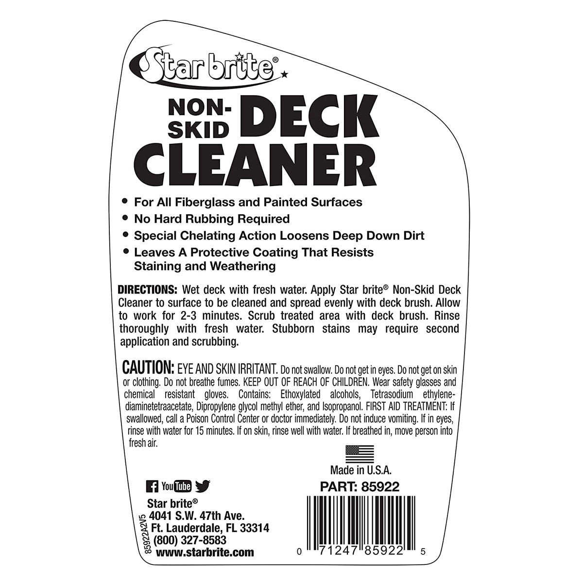 4 Pack Star Brite Non-Skid Deck Cleaner 22 oz Spray Bottle Protect Future Stains