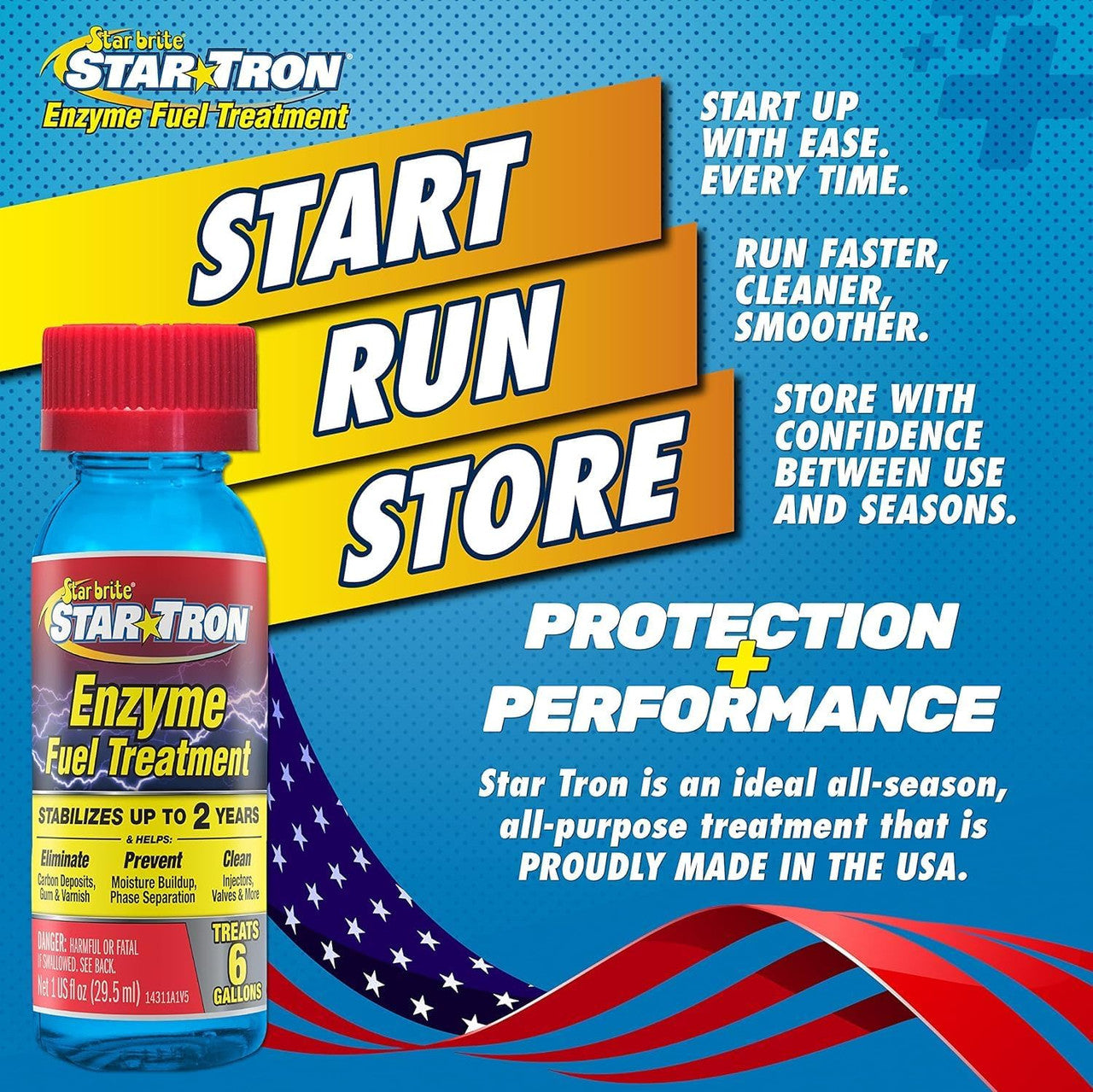 2 Pack StarTron 24 Pack Display Enzyme Fuel Treatment Small Engine Formula 1 oz Bottles