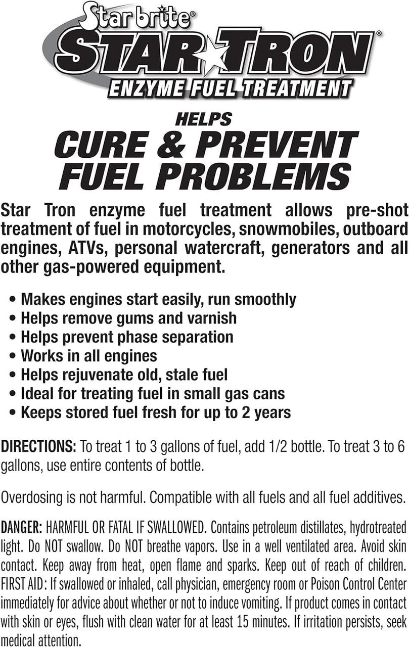 2 Pack StarTron 24 Pack Display Enzyme Fuel Treatment Small Engine Formula 1 oz Bottles