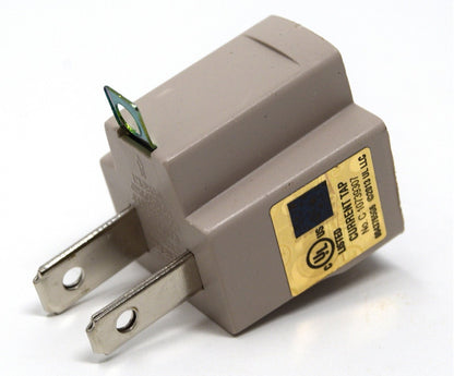 2 Pack 3 to 2 prong AC Polarized Grounding Power Plug Adapter ETL RATED GRAY