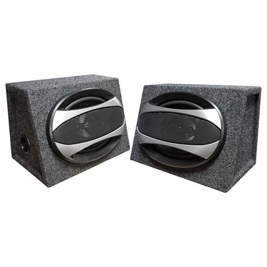 Pair of Audiopipe Audiodrift 6 x 9 Inch 500 Watt 4 Way Car Speaker Boxes CSB9000