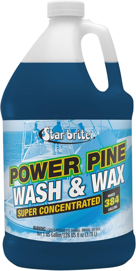 StarBrite Power Pine Wash & Wax Concentrate Marine Grade Formula for Boats - 1 Gallon Jug