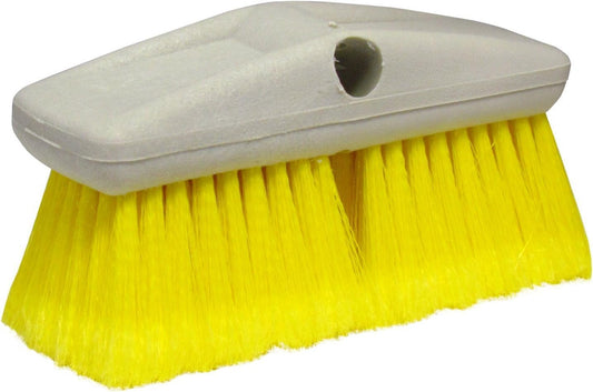 StarBrite 8 inch Soft Wash Brush - Premium Boat Deck Cleaning Brush - Extend-A-Brush Compatible - High-Density Star Prene Fibers - (Yellow)