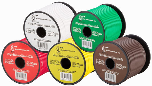 Audiopie 12 Gauge Car Audio Primary Wire (100ft–5 Rolls)– Remote, Power/Ground Electrical